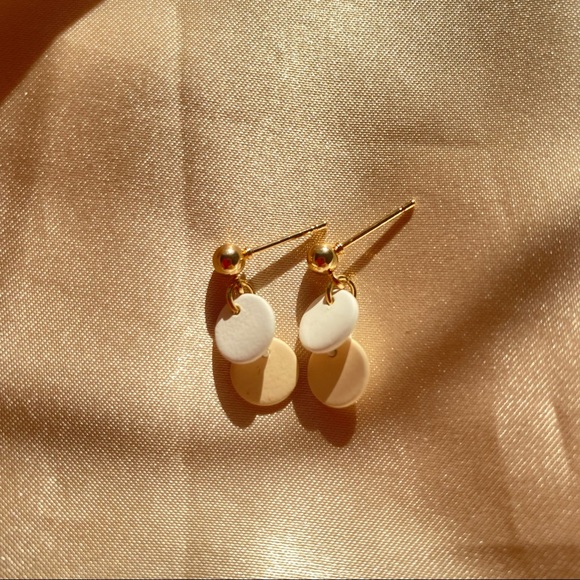 Duo Circles Drop Earrings - Picture 6 of 11